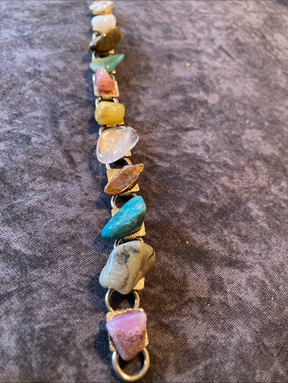 Multicolor Natural Stone Chip Bracelet - Women Jewelry